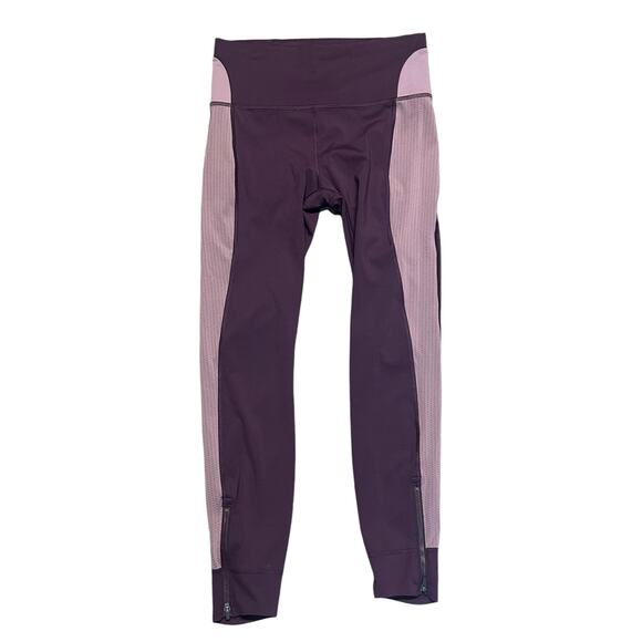 Athleta Allyson Felix Legend Mesh Tight Yoga Leggings Purple Small - Picture 1 of 11